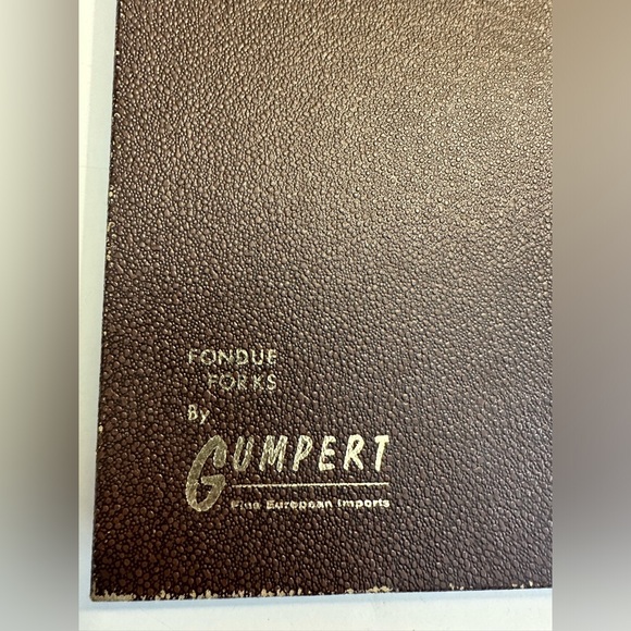 Vintage GUMPERT Fondue Forks Set Of 6 Six Germany Wooden Handles MCM Mid Century - Picture 9 of 12